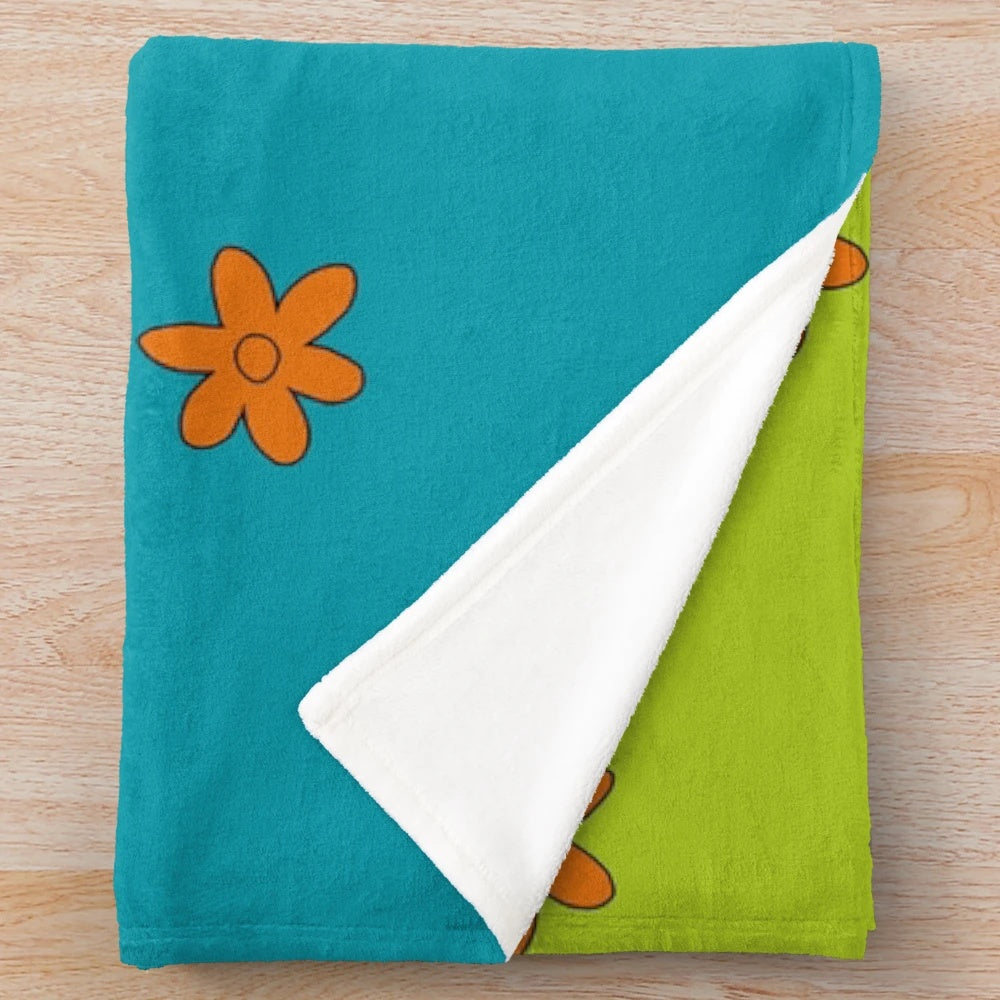 Retro cartoon inspired plush mystery pattern blanket