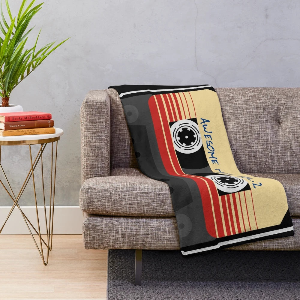 Retro Guardians of the Galaxy inspired plush blanket