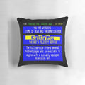 Vintage-inspired Ceefax pillow with retro television graphics