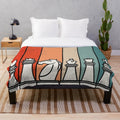 Vintage Retro Chess Themed Plush Blanket