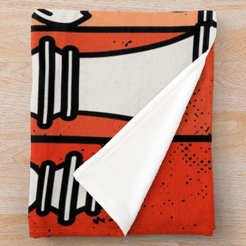 Vintage Retro Chess Themed Plush Blanket