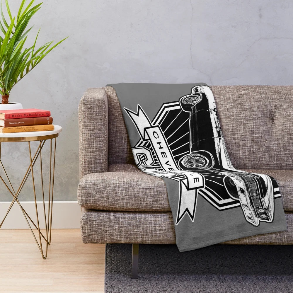 1968 Chevelle Plush Blanket - Retro Muscle Car Throw