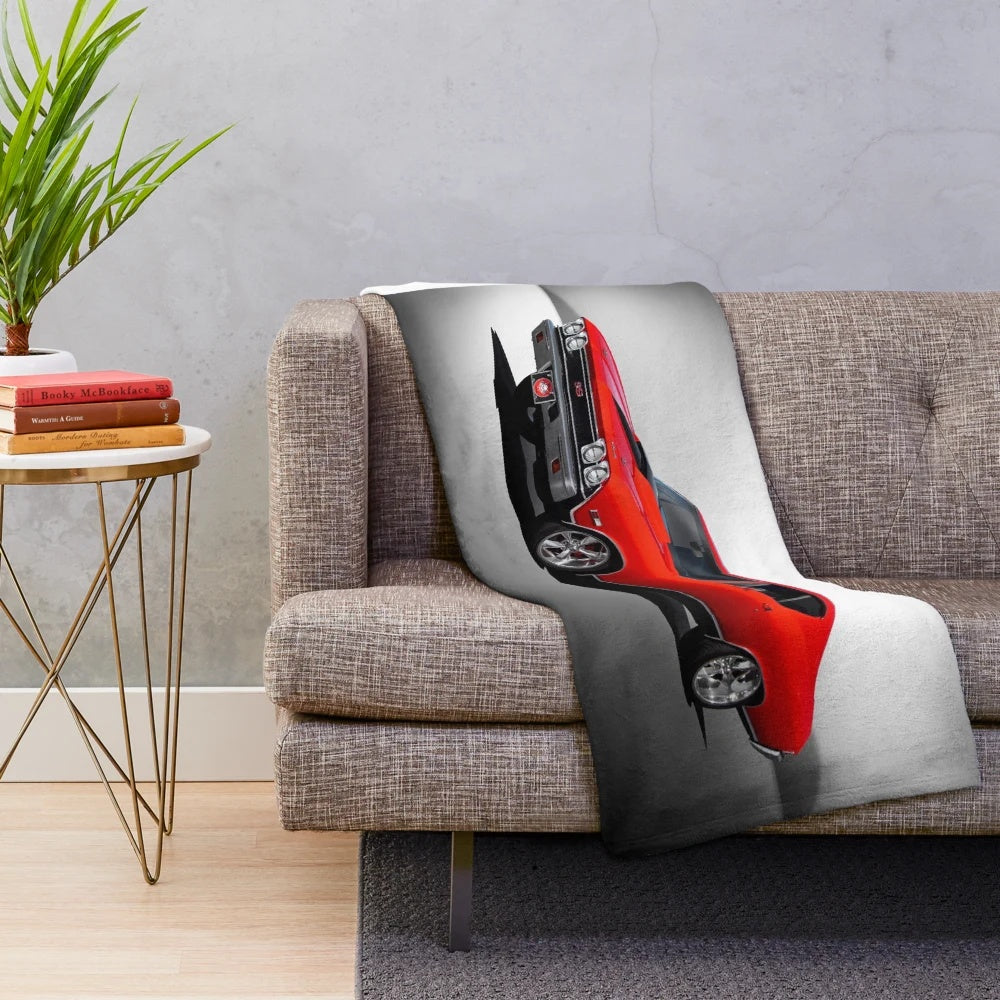 1968 Chevelle SS454 Plush Blanket with Classic Car Design