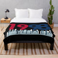 Retro Chicago 1998 plush blanket with vintage 80s aesthetic design