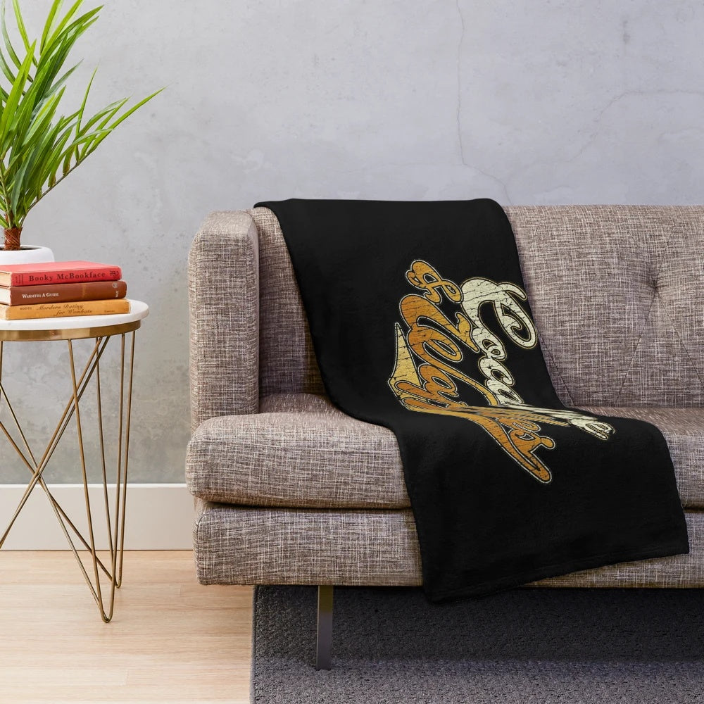 Retro holiday-inspired plush blanket featuring cocaine and waffles design