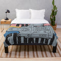 Retro cinema camera plush blanket