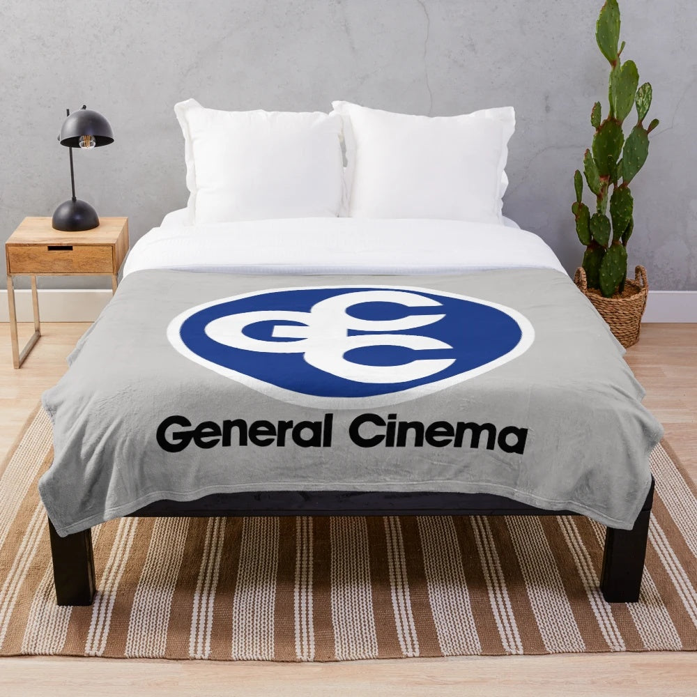 Retro movie theater-inspired plush blanket