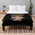 Retro Cinema Nights Vintage Poster Plush Blanket