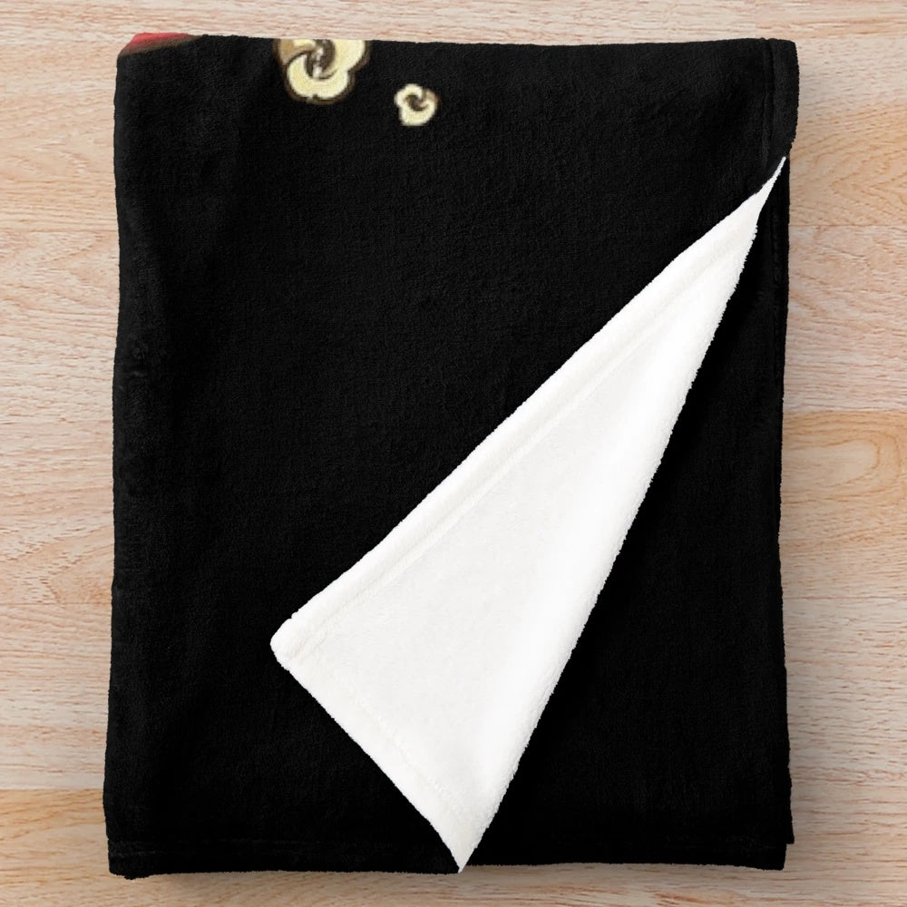 Retro Cinema Nights Vintage Poster Plush Blanket