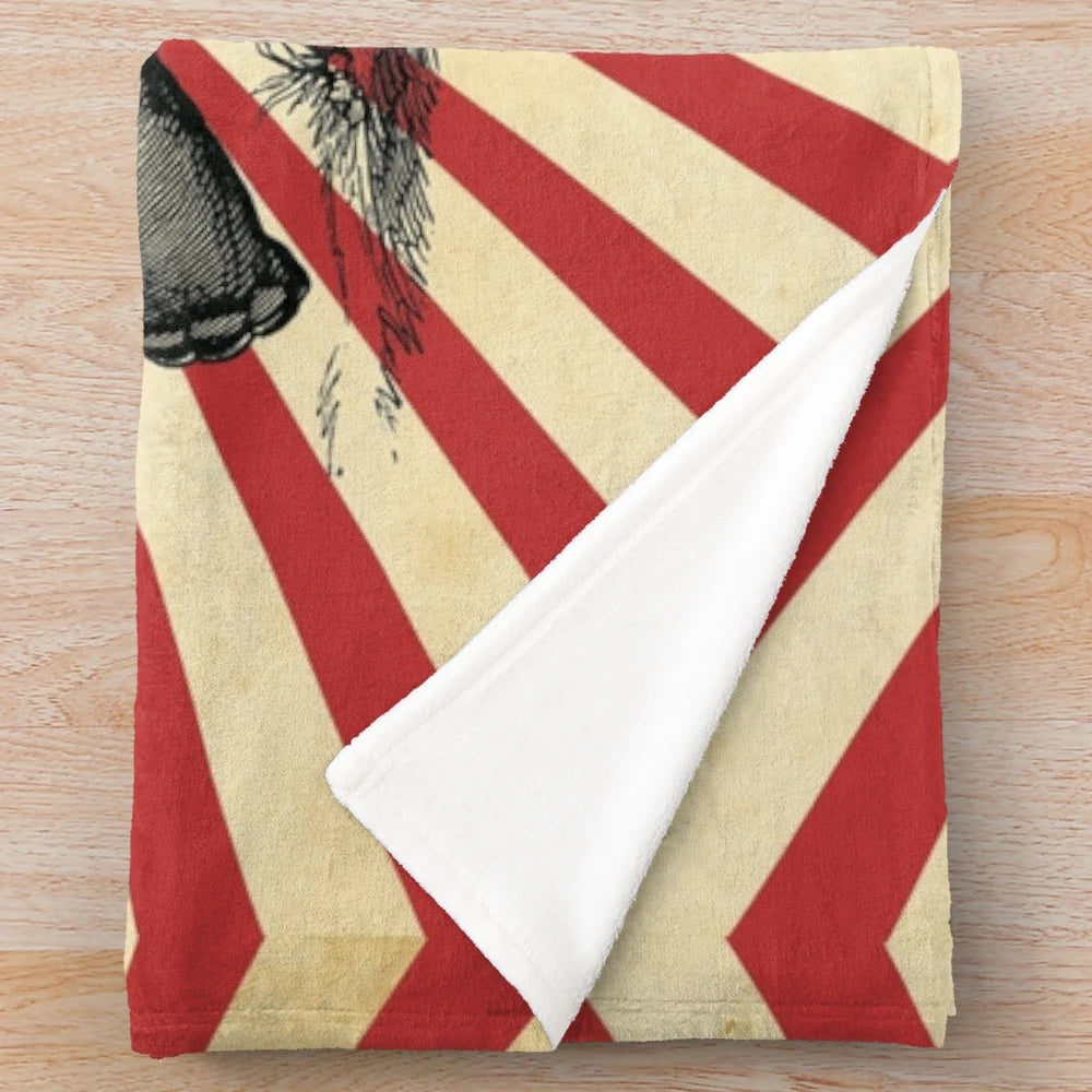 Vintage circus elephant pop art design on a cozy plush blanket