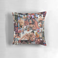 Retro collage pillow with David Hasselhoff, "The Hoff," imagery