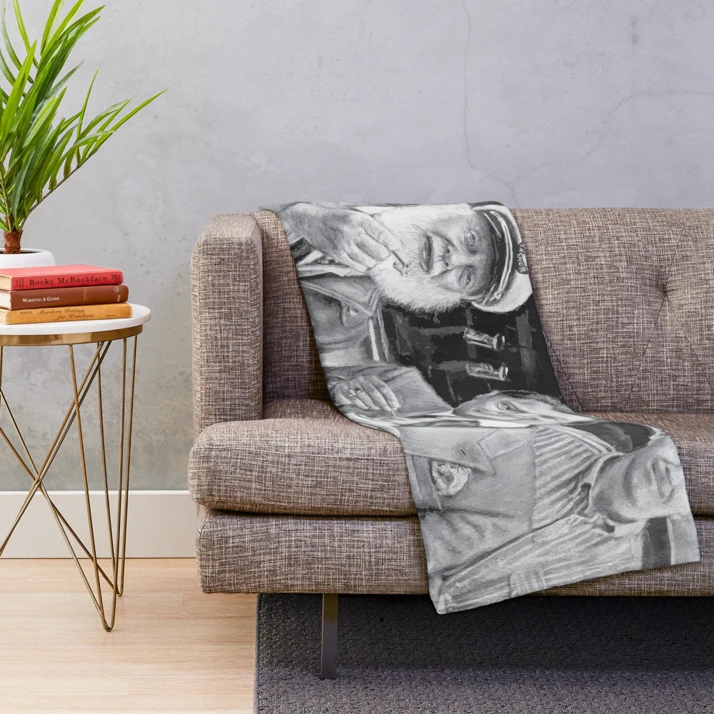 Jolly Boys Outing themed retro comedy plush blanket