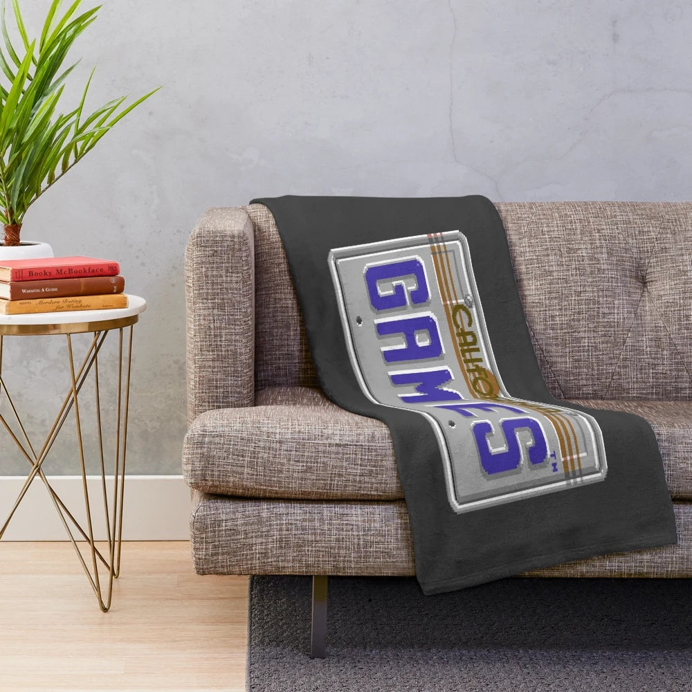 Commodore 64 plush blanket featuring the California Games logo