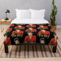 Retro country music plush blanket featuring the design of legendary country singer Conway Twitty