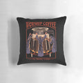 Retro coffee-themed pillow with vintage design and caffeine-inspired graphics