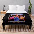 Retro cult music plush blanket featuring vintage designs and cult classic music references