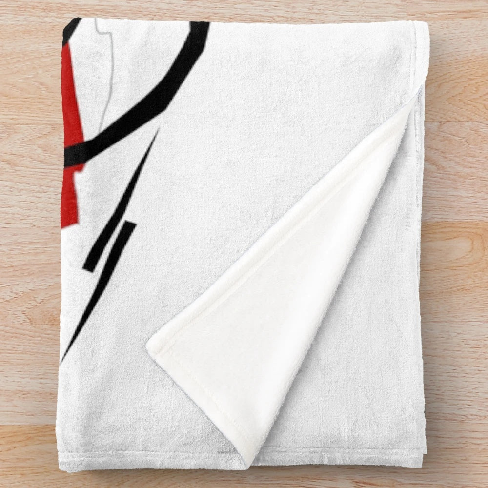 Retro cycling plush blanket with abstract pattern