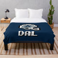 Vintage 8-bit inspired Dallas football plush blanket