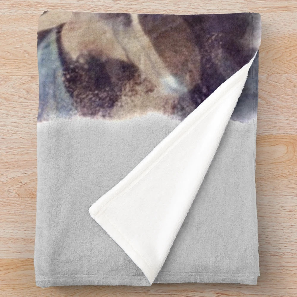 Retro dance movie inspired plush blanket featuring a watercolor design