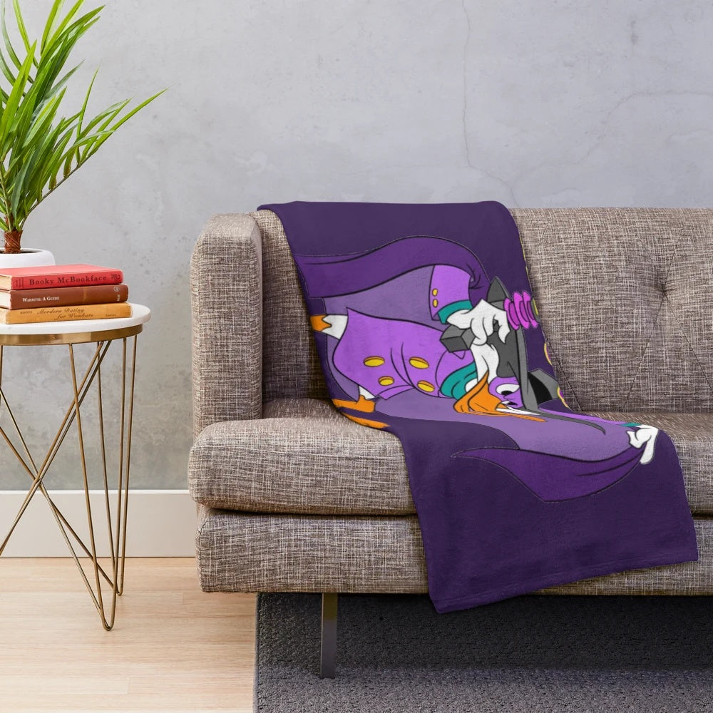 Darkwing Duck plush blanket featuring the iconic 80s cartoon character