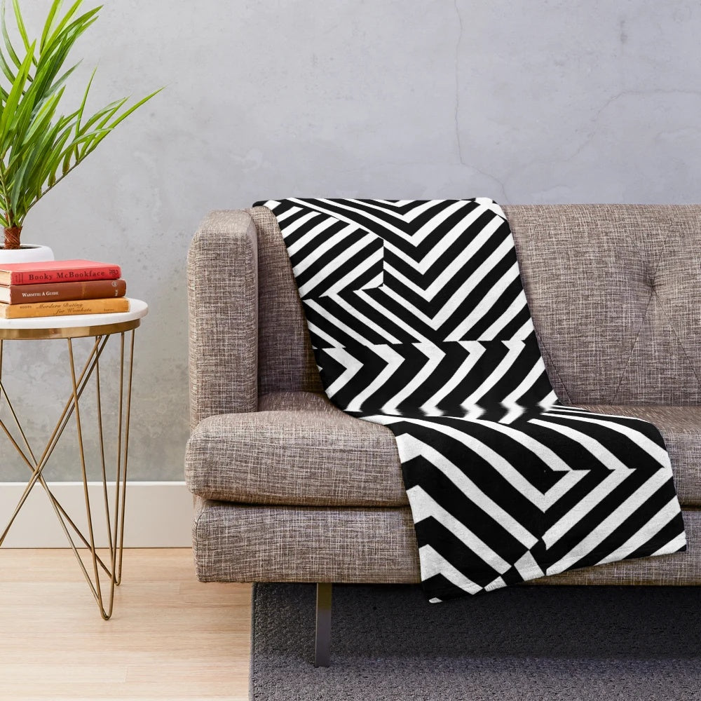 Dazzle camouflage plush camo blanket