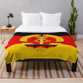 DDR Flag Plush Blanket - Cozy East Germany Memorabilia