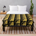 Retro disco-themed plush blanket with Studio 54 inspired design