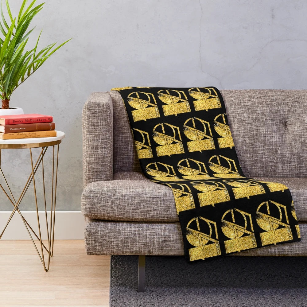 Retro disco-themed plush blanket with Studio 54 inspired design