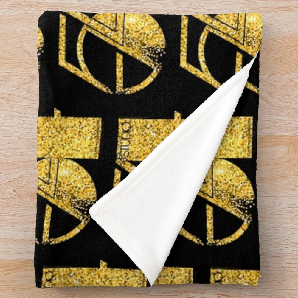 Retro disco-themed plush blanket with Studio 54 inspired design