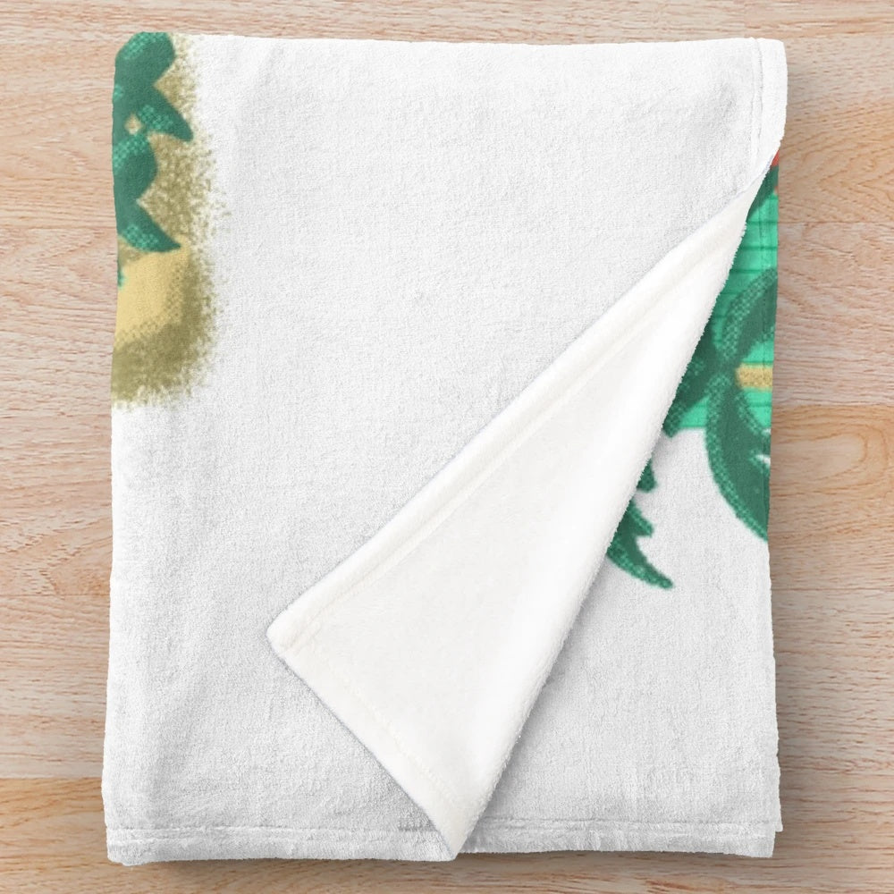 Plush blanket featuring a vintage drive-in theater design, perfect for a cozy movie night