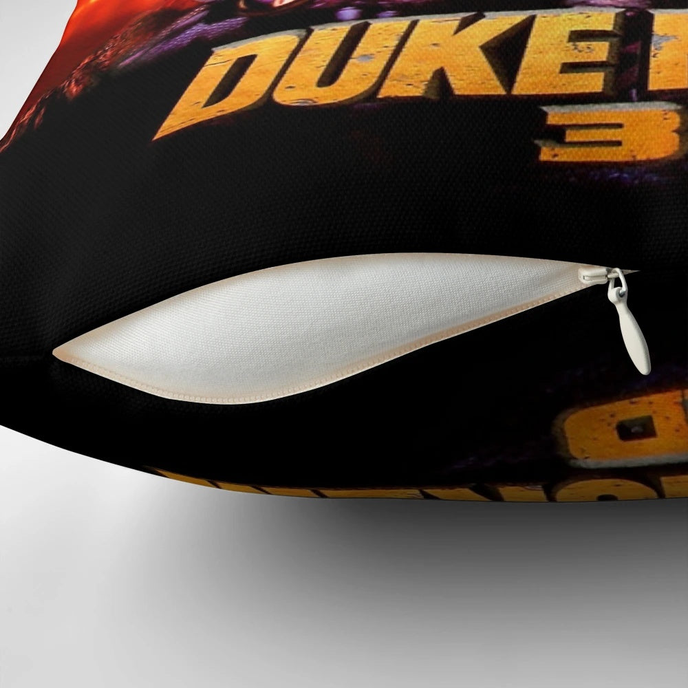 High-contrast pillow featuring the iconic Duke Nukem 3D game character