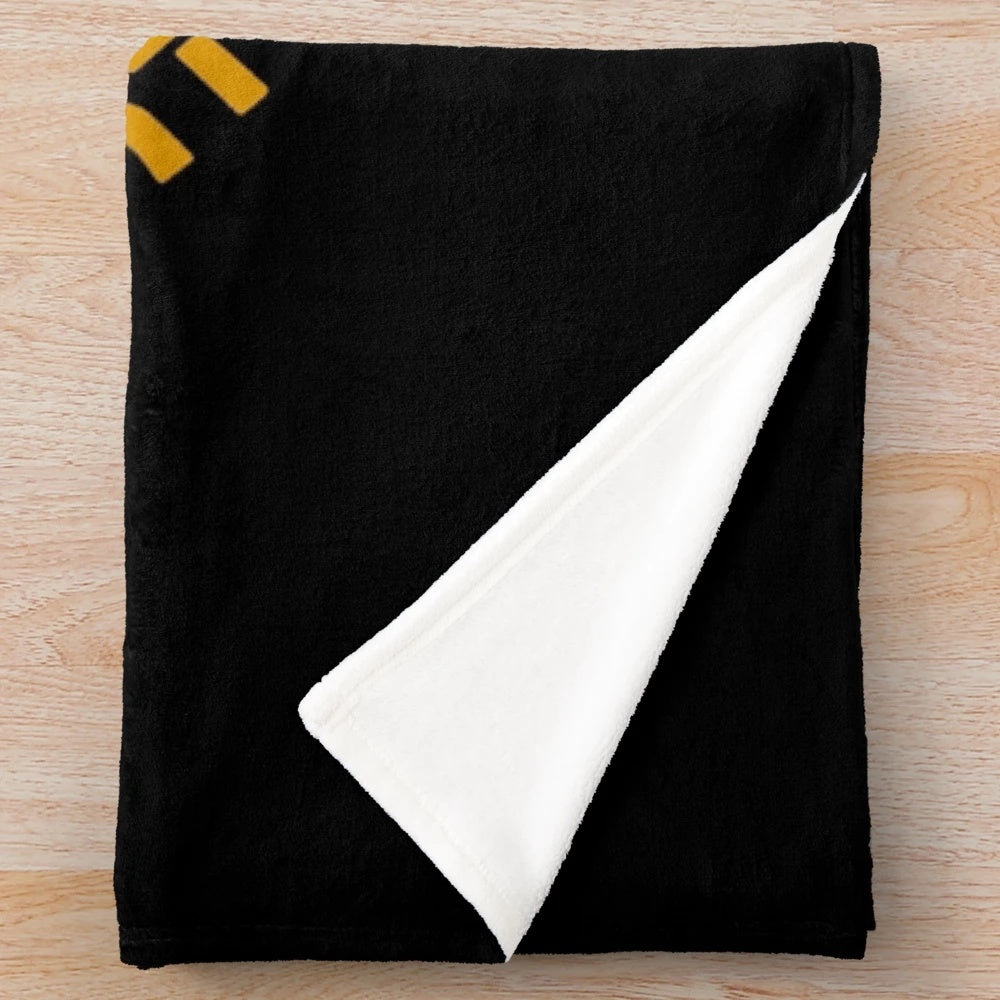 Retro-style Duke Nukem inspired plush blanket with the iconic "Eat Shit And Die" quote