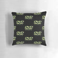 Vintage DVD logo printed on a soft, plush pillow for a retro, throwback feel.