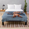 Retro plush blanket featuring E.T. the Extra Terrestrial from the iconic 1980s sci-fi movie