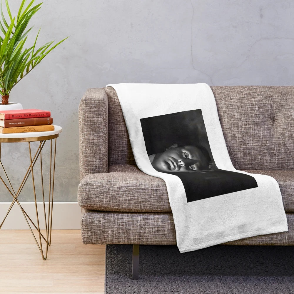 Retro plush blanket featuring the quirky style of legendary director Ed Wood
