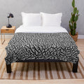 Retro elephant print plush blanket with Jordan-inspired design