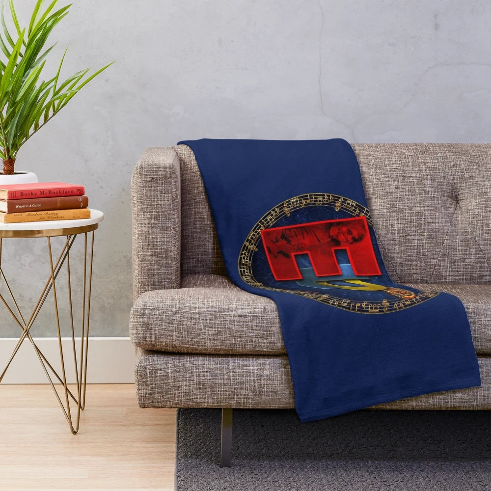 Plush blanket featuring the vintage logo of the electric light orchestra rock band