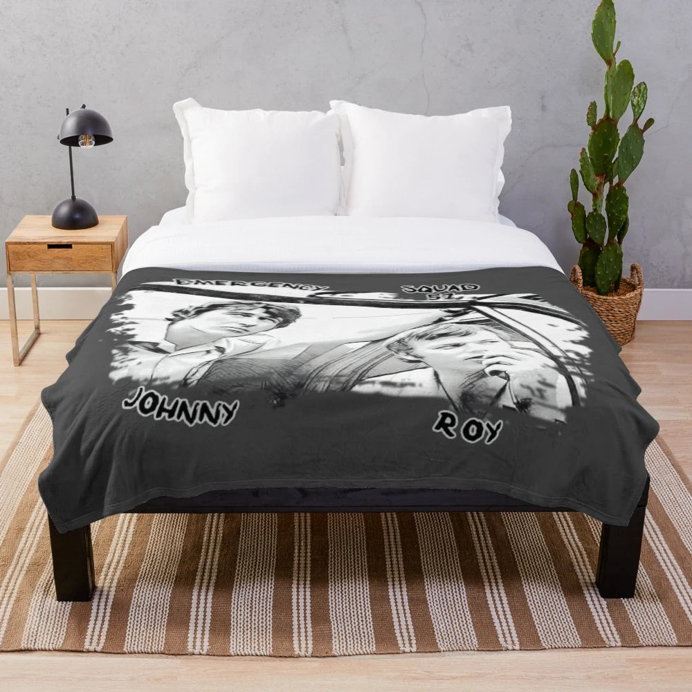 Retro Emergency TV Show Inspired Plush Blanket