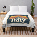Retro European abstract Italian badge plush blanket