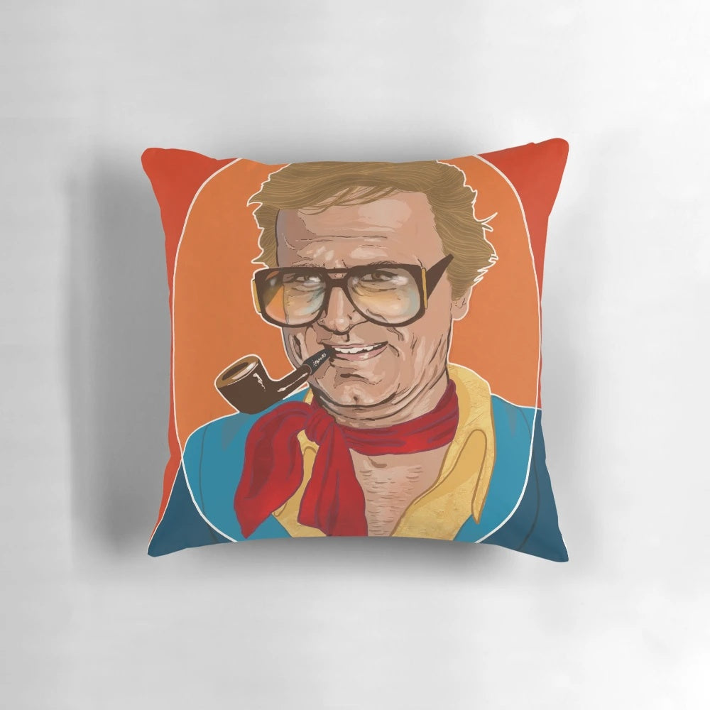 A colorful portrait of the iconic comedian and actor Charles Nelson Reilly, popular for his appearances on the 1970s game show "Match Game".