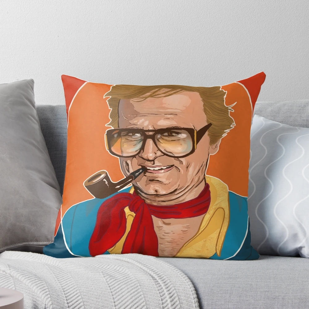A colorful portrait of the iconic comedian and actor Charles Nelson Reilly, popular for his appearances on the 1970s game show "Match Game".