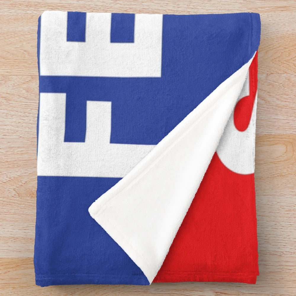 Soft Ferris Bueller inspired plush blanket with election flag design