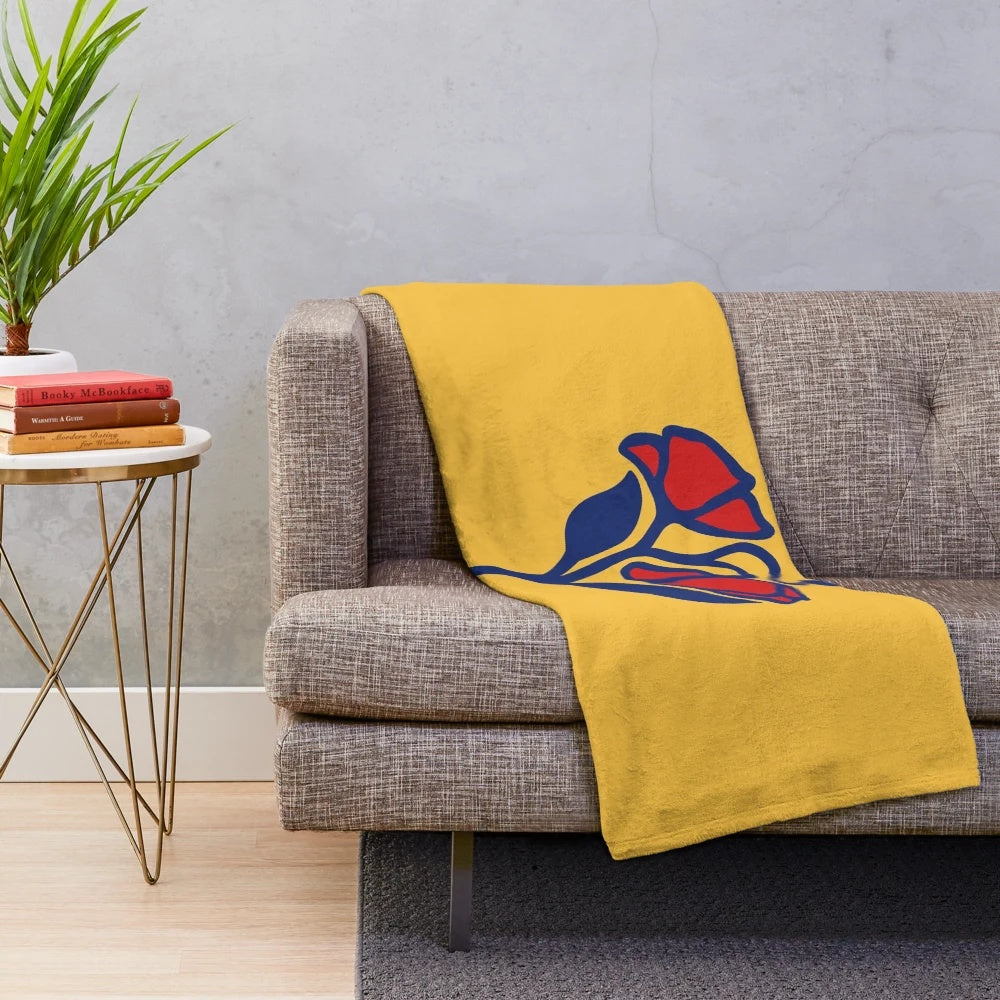Retro Floral Plush Blanket