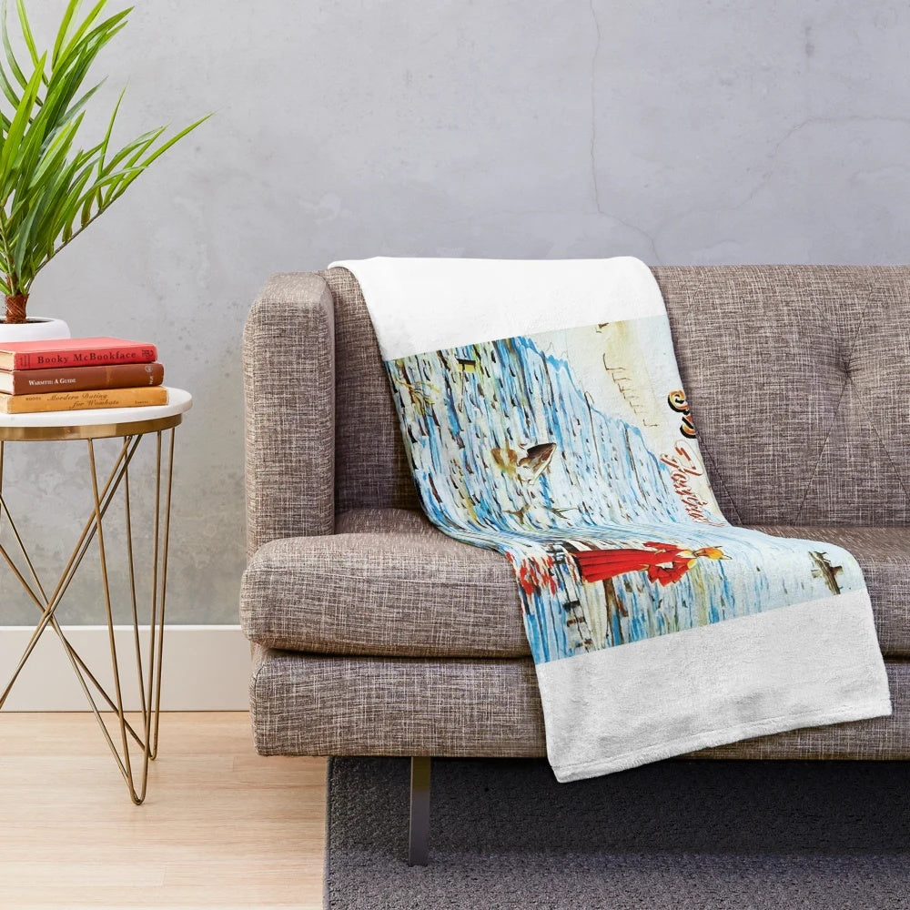 Genesis Foxtrot inspired plush blanket with classic album art