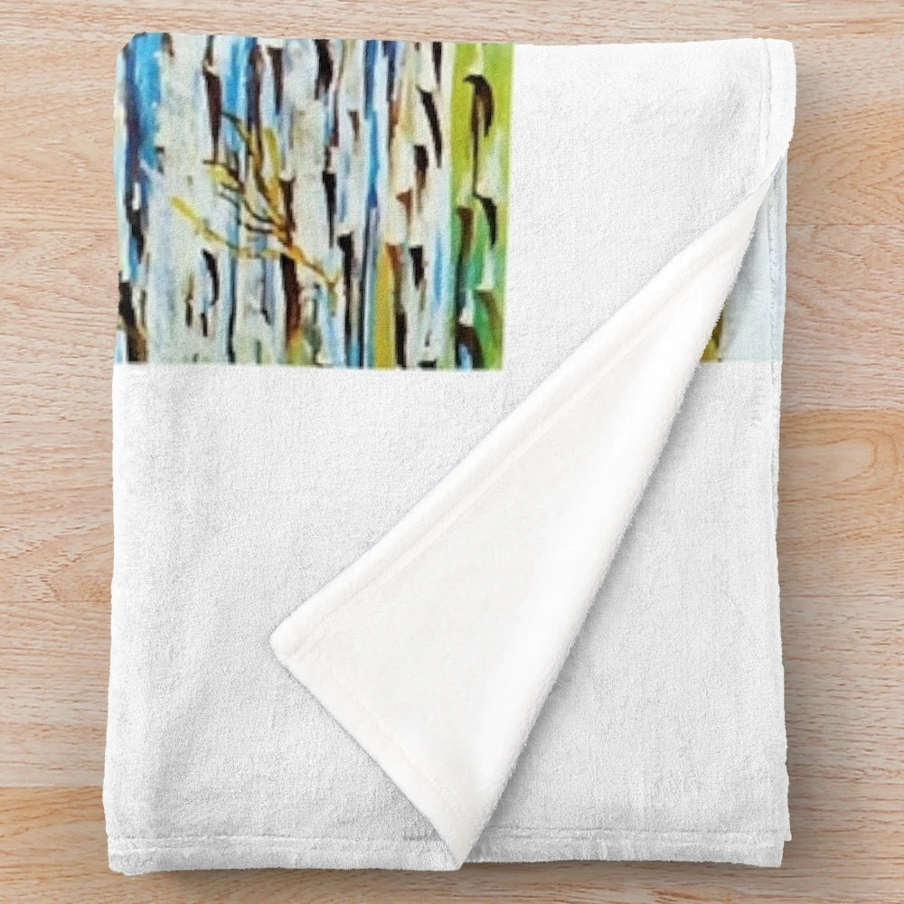 Genesis Foxtrot inspired plush blanket with classic album art