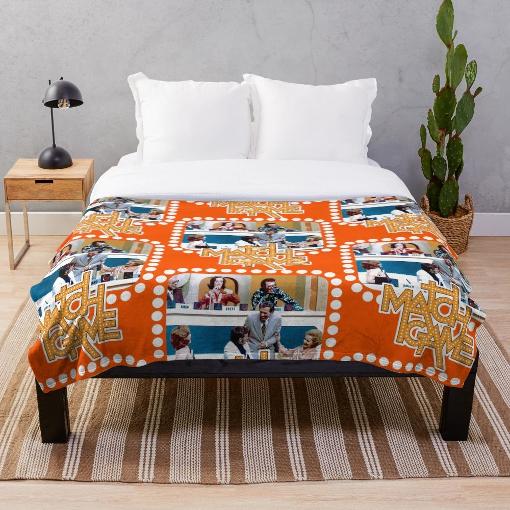 Match Game themed plush blanket featuring classic game show characters