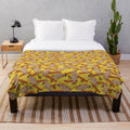 Plush blanket featuring classic board game designs and nostalgic game pieces