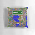 A high-definition pillow featuring the classic pixel art of the SimCity 2000 video game.