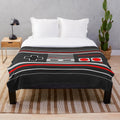 8-Bit Retro Gaming Controller Plush Blanket