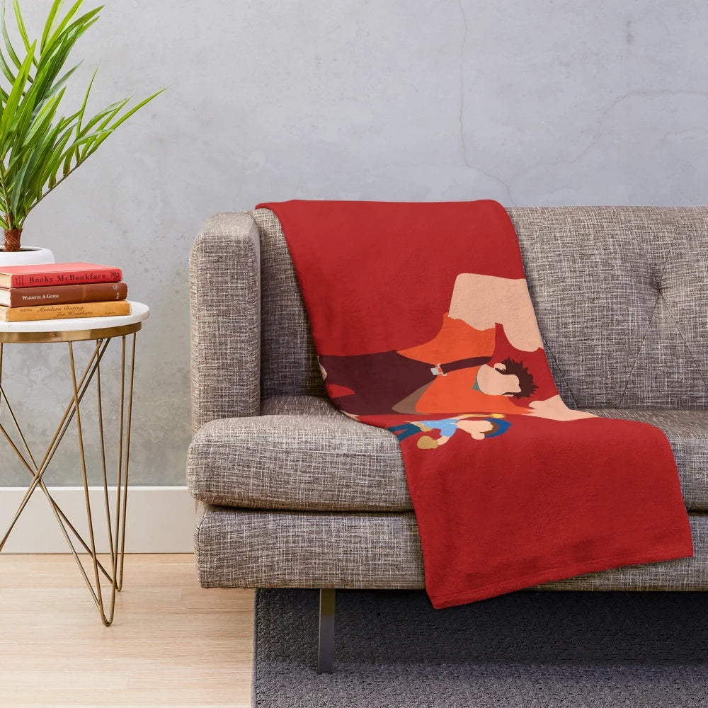 Demolition and Building Service Plush Blanket featuring retro video game characters